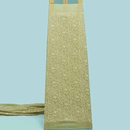 Slub Silk Embroidery Fabric