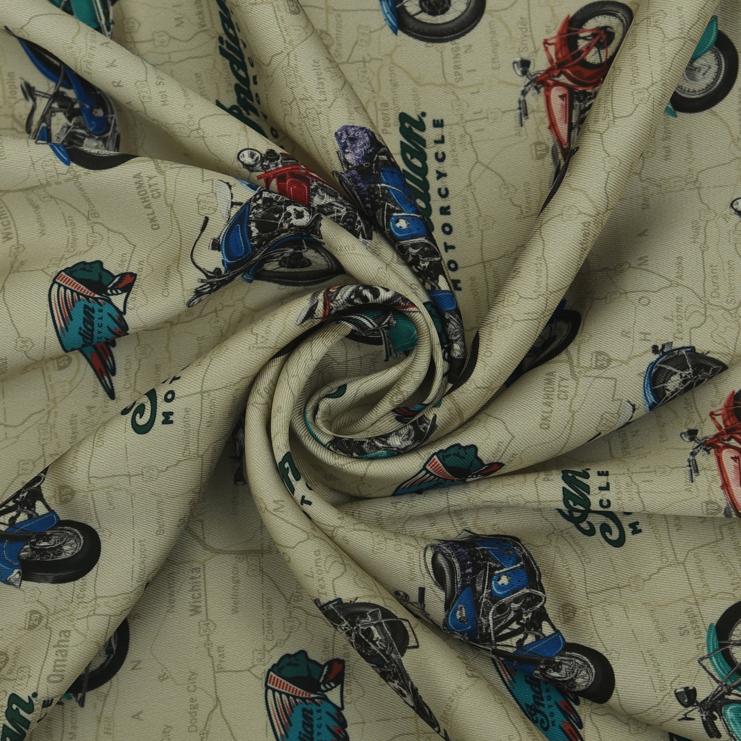 Twill Silk Print Fabric