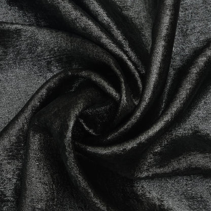 Black Color Sandwash Crepe Fabric