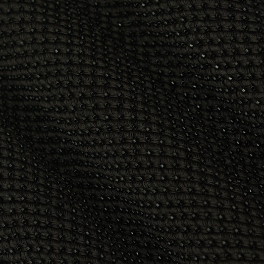 Black Color Slub Silk Embroidery Fabric