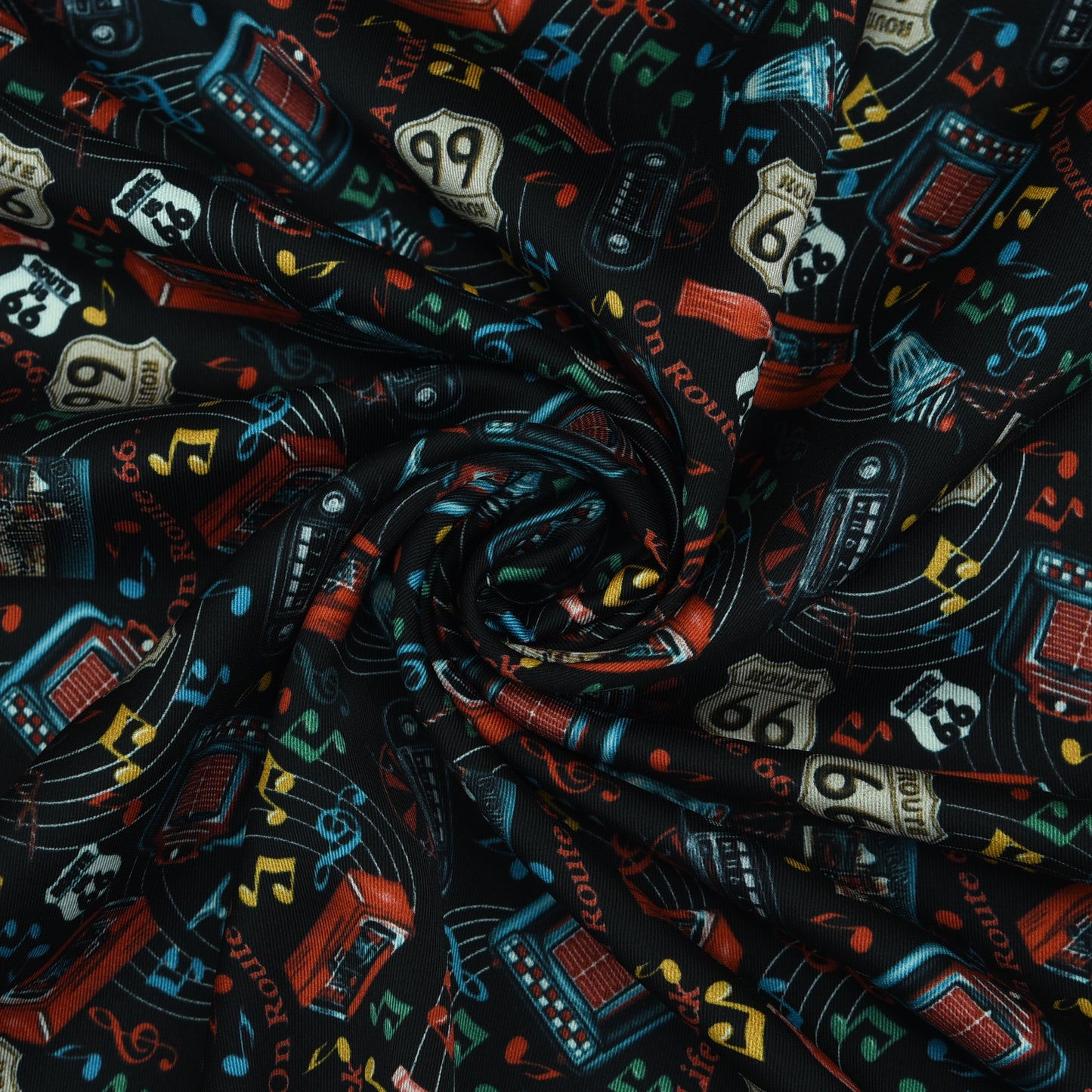 Twill Silk Print Fabric