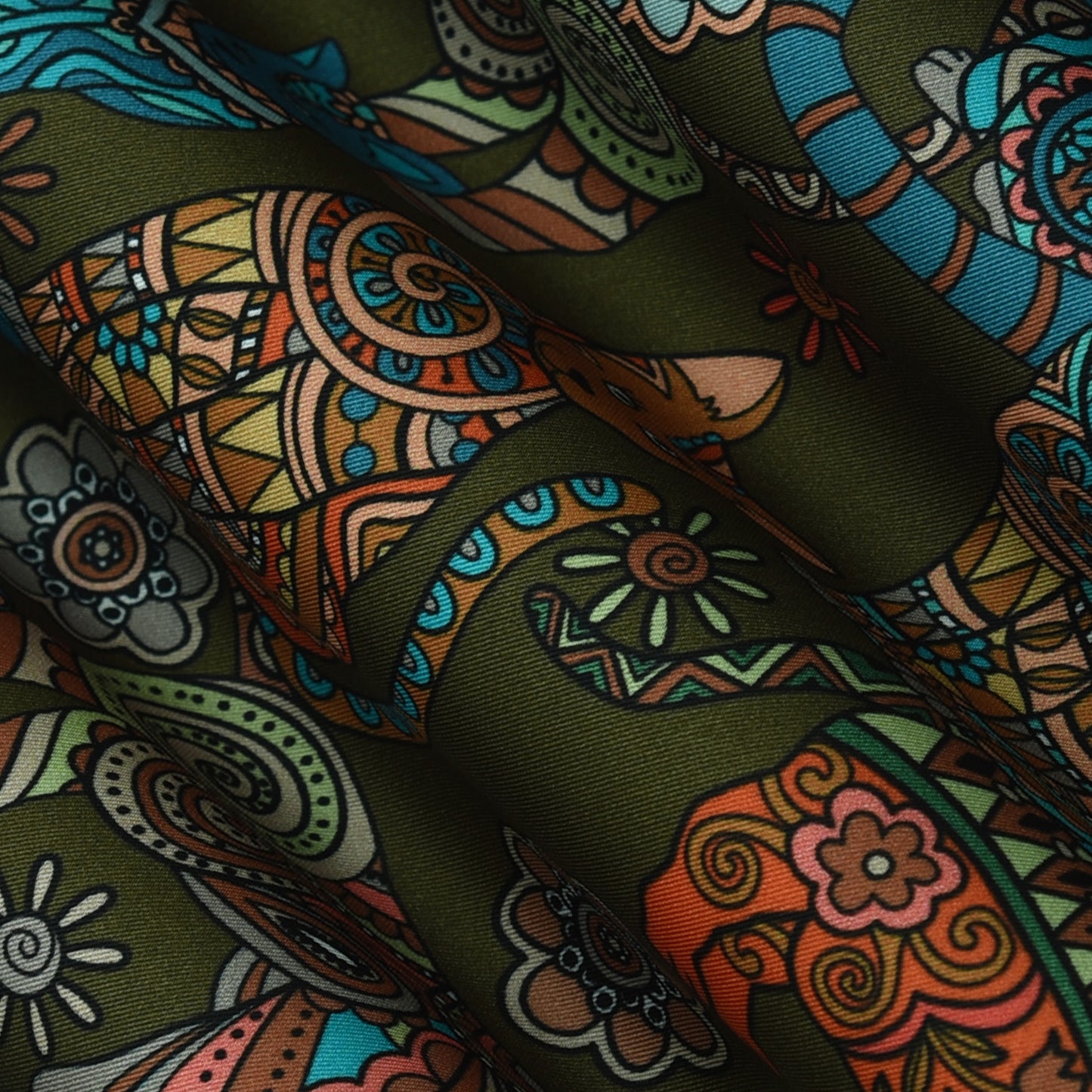 Twill Silk Print Fabric