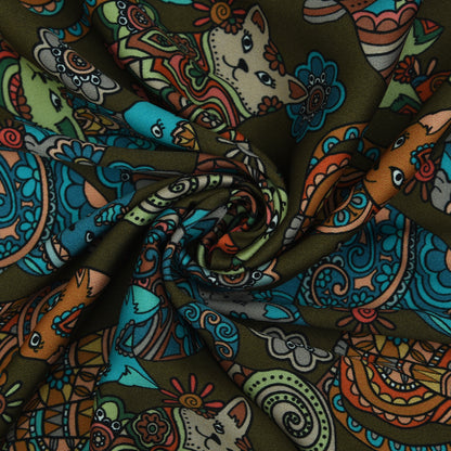 Twill Silk Print Fabric