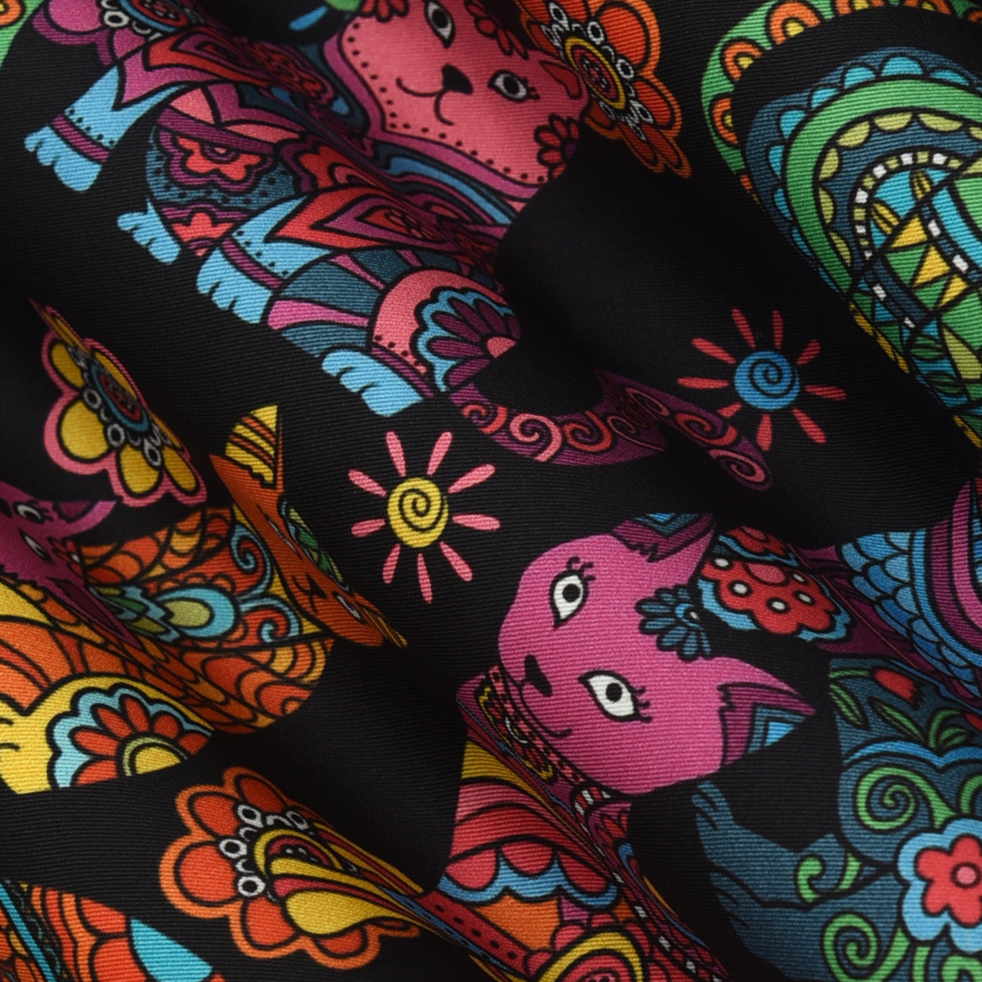 Twill Silk Print Fabric