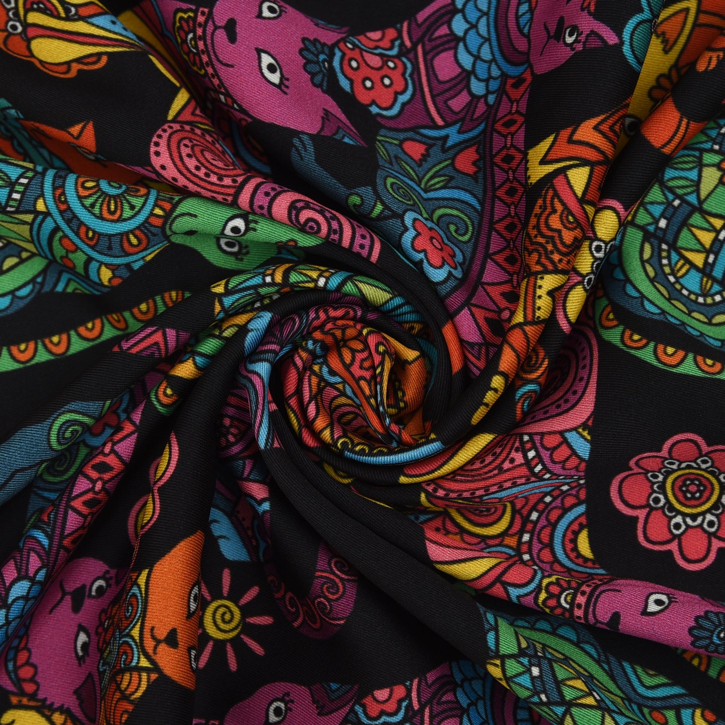 Twill Silk Print Fabric