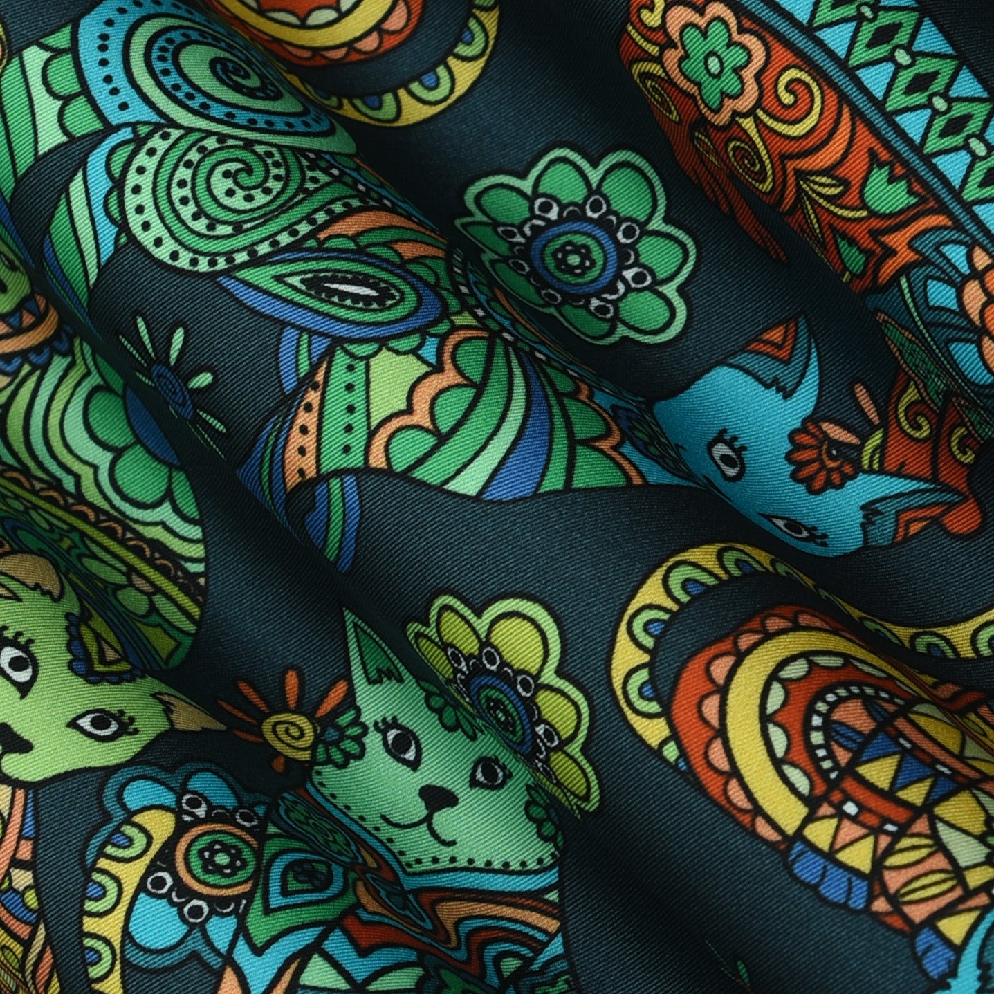Twill Silk Print Fabric