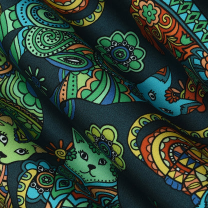 Twill Silk Print Fabric