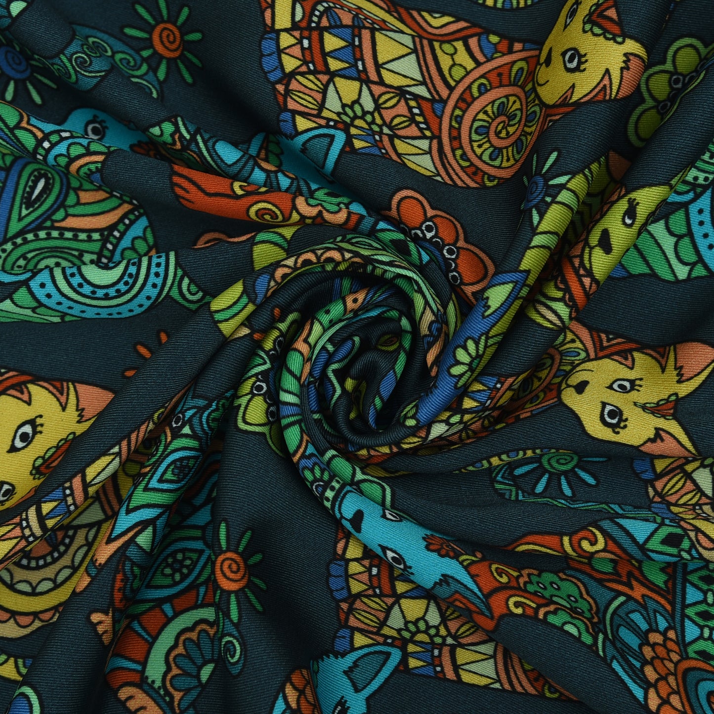 Twill Silk Print Fabric
