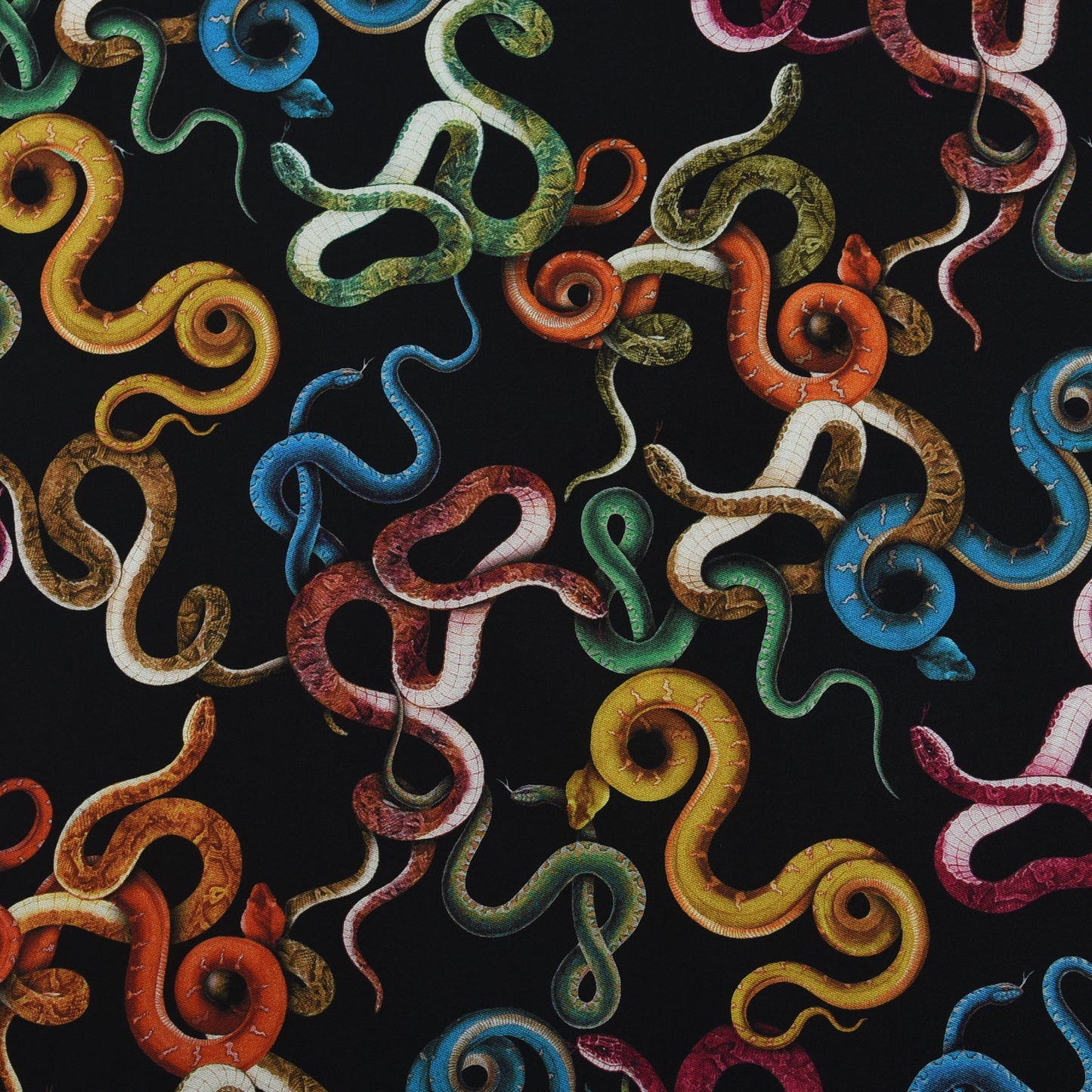 Multicolor Twill Silk Print Fabric