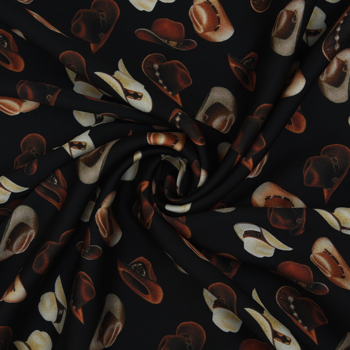 Multicolor Twill Silk Print Fabric