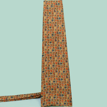 Multicolor Twill Silk Print Fabric