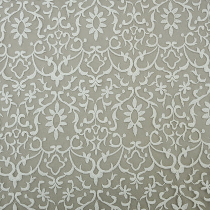 White Color Organza Embroidery Fabric