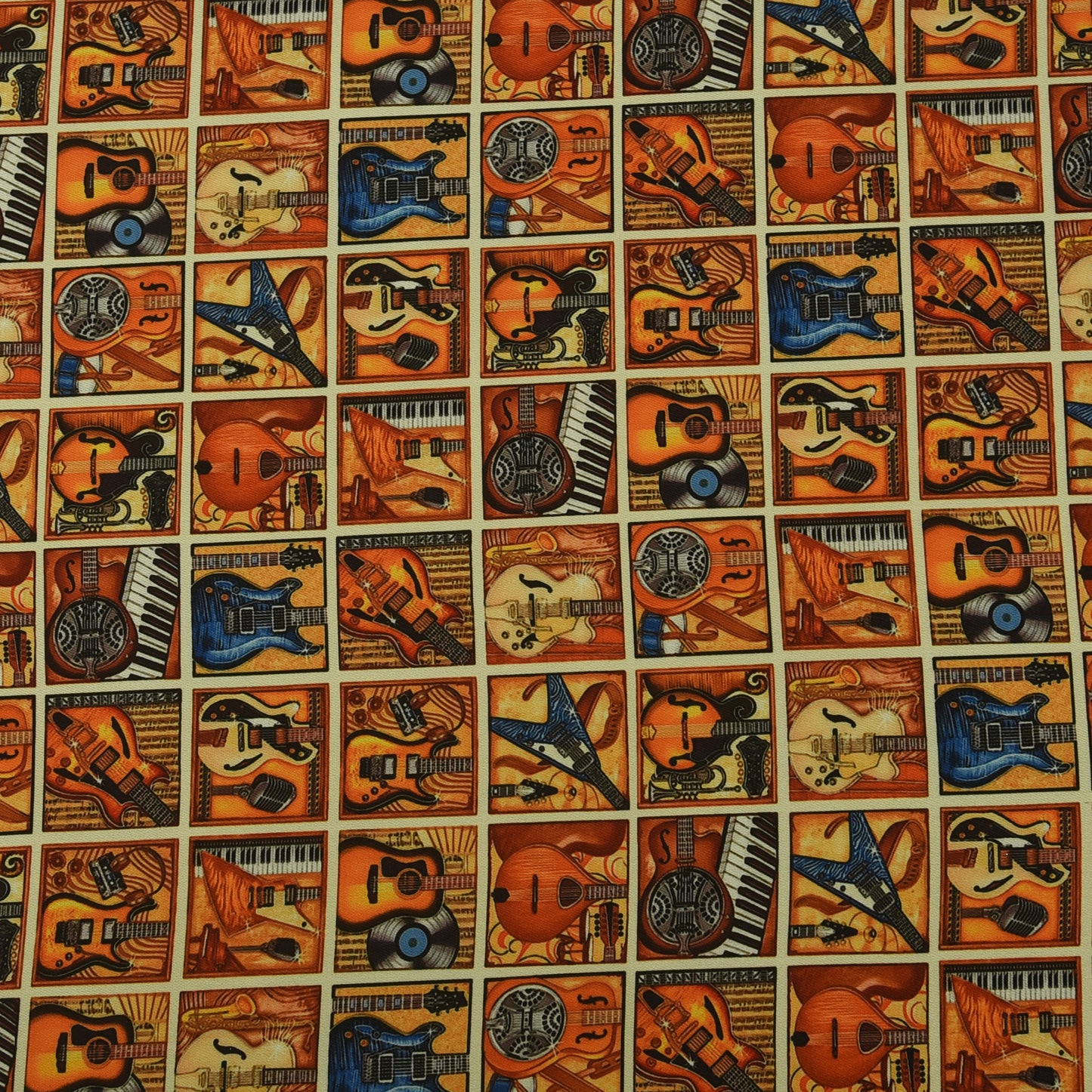 Multicolor Twill Silk Print Fabric