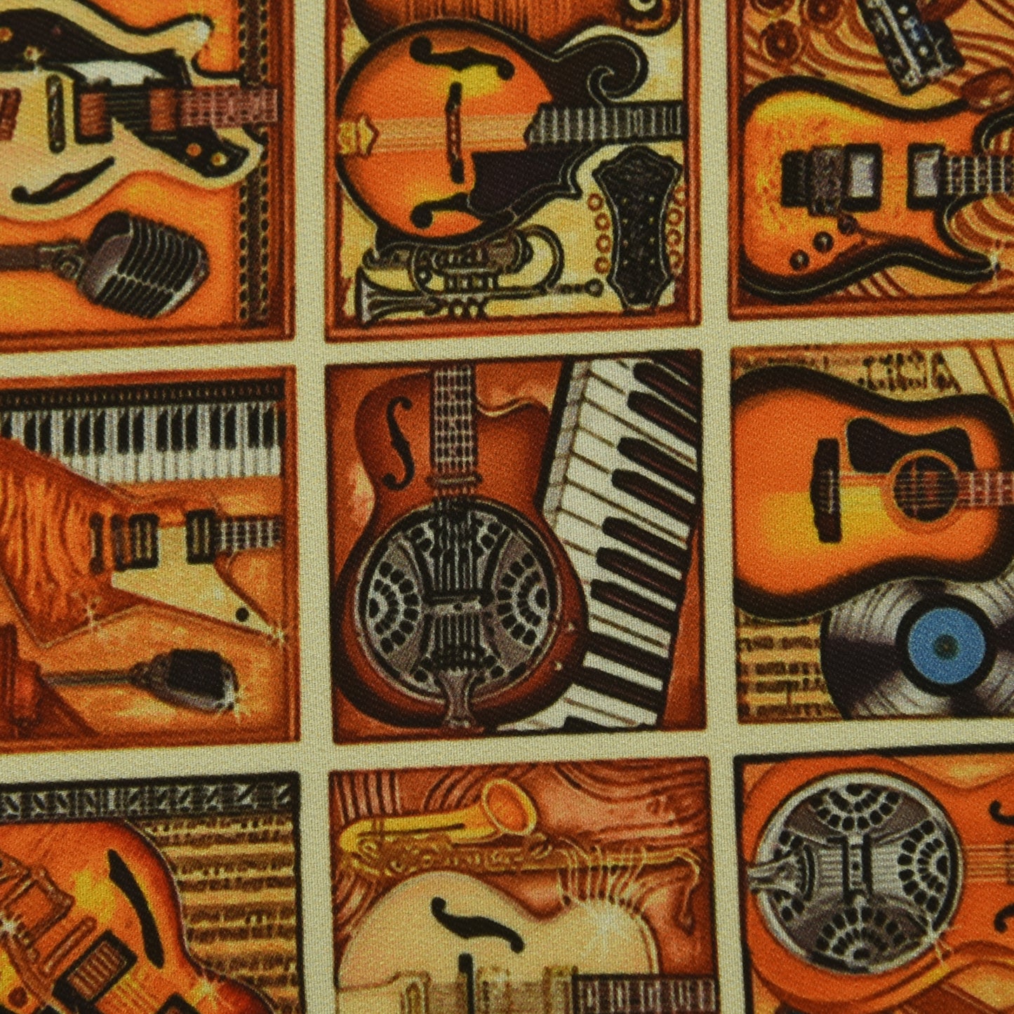 Multicolor Twill Silk Print Fabric