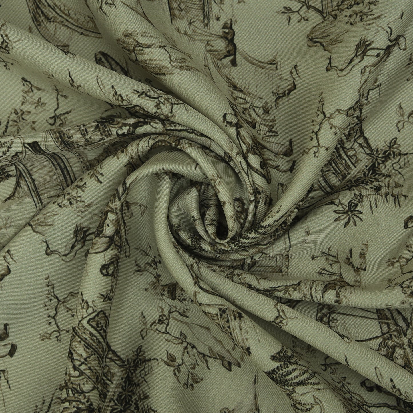 Twill Silk Print Fabric