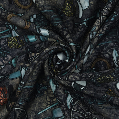 Twill Silk Print Fabric