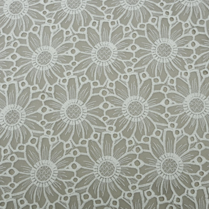 White Color Organza Embroidery Fabric