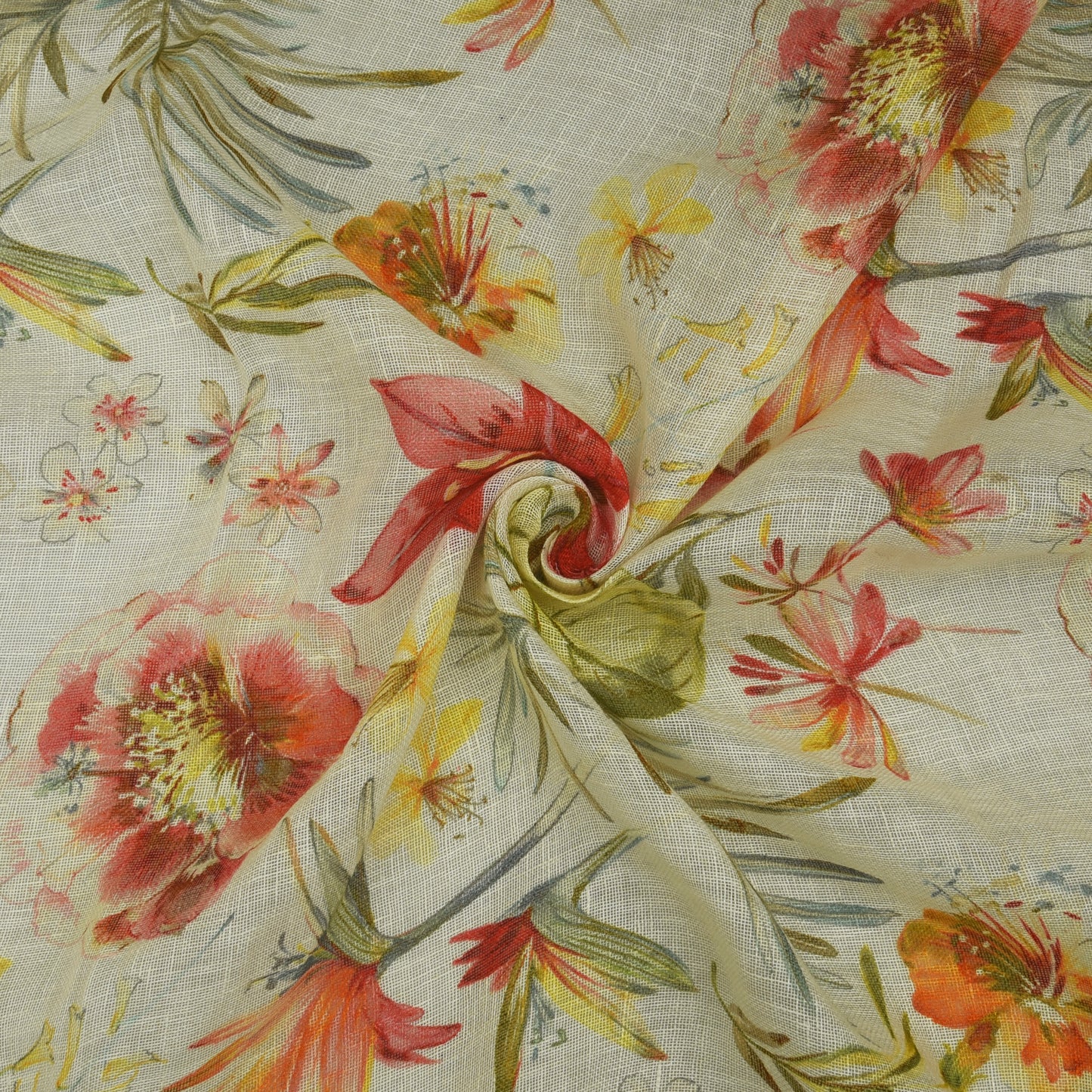 Linen Print Fabric