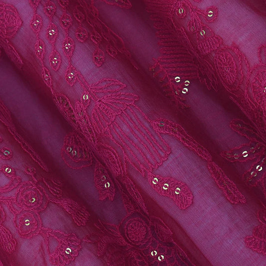 Chanderi Embroidery Fabric (Cut Pieces 1Mtr)