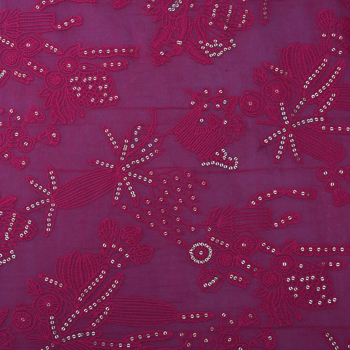 Chanderi Embroidery Fabric (Cut Pieces 1Mtr)