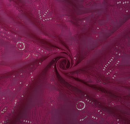 Chanderi Embroidery Fabric (Cut Pieces 1Mtr)