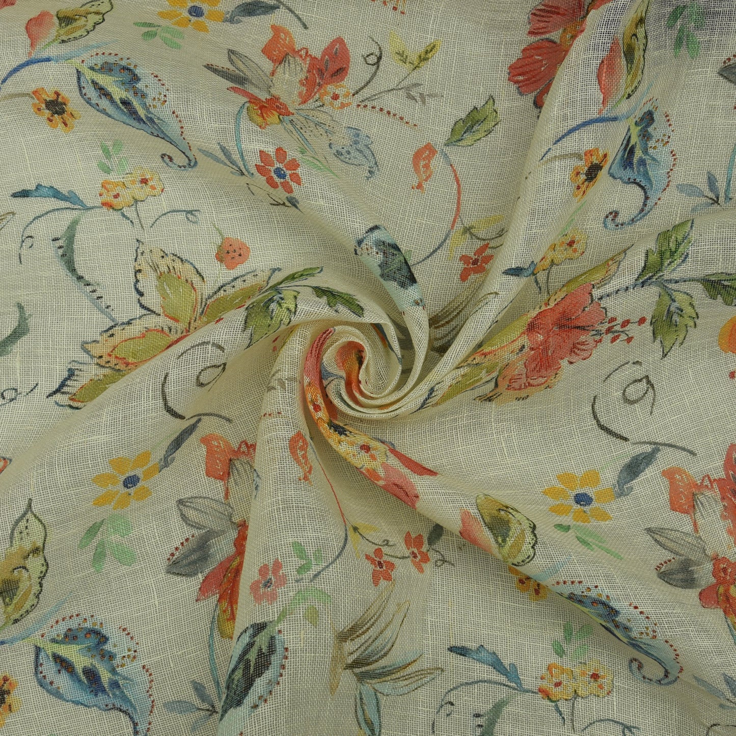 Linen Print Fabric