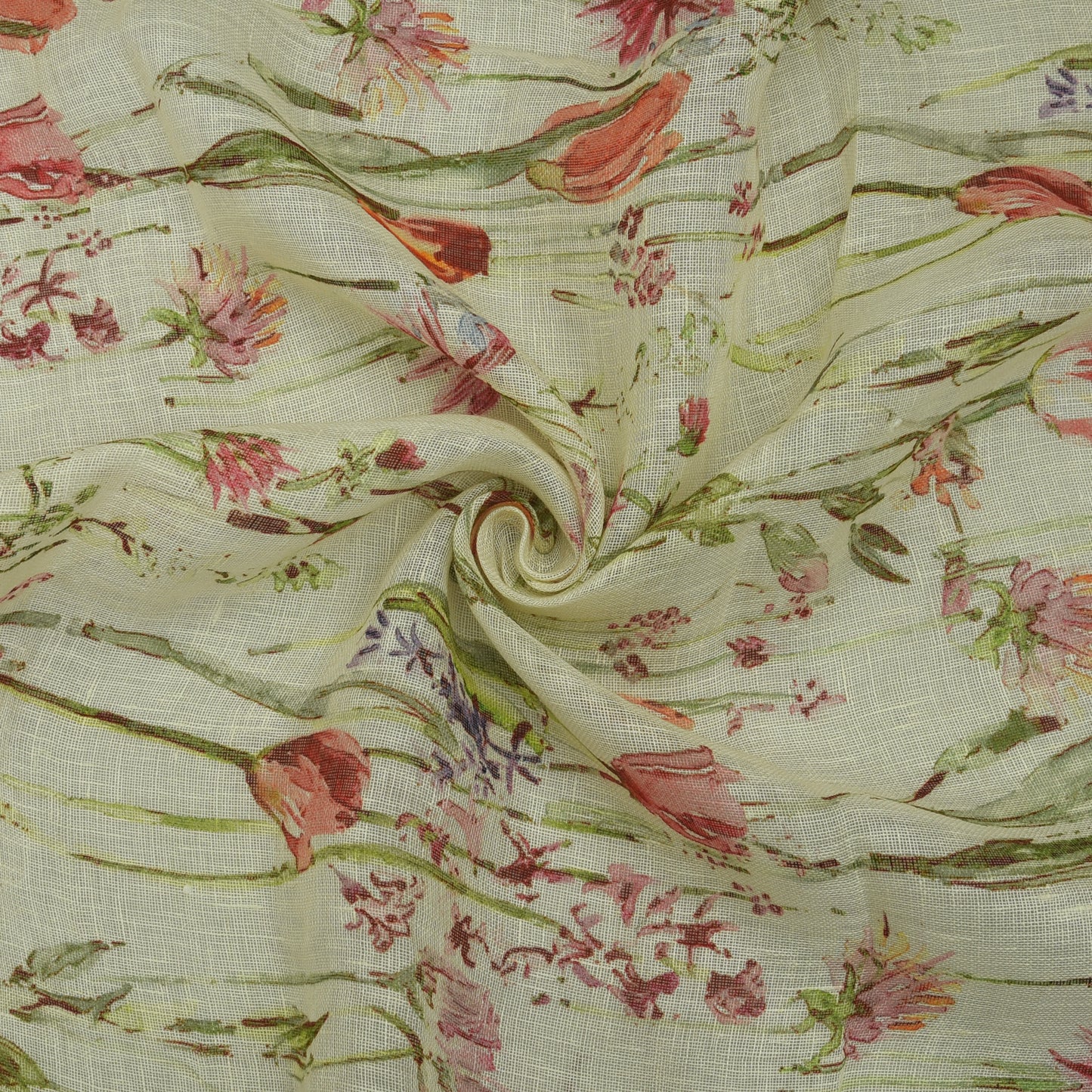 Linen Print Fabric