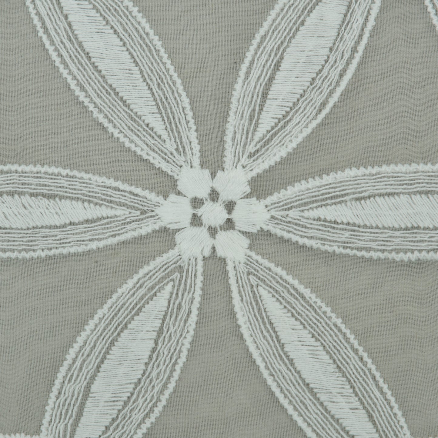 White Color Organza Embroidery Fabric