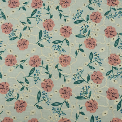 Cotton Print Embroidery Fabric