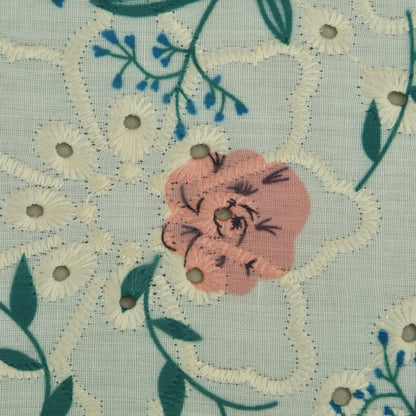 Cotton Print Embroidery Fabric