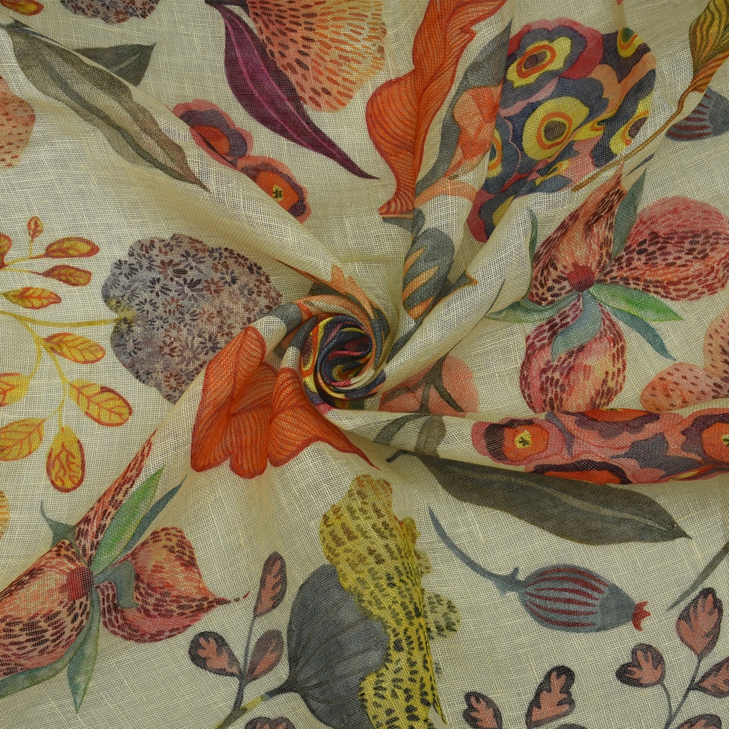 Linen Print Fabric