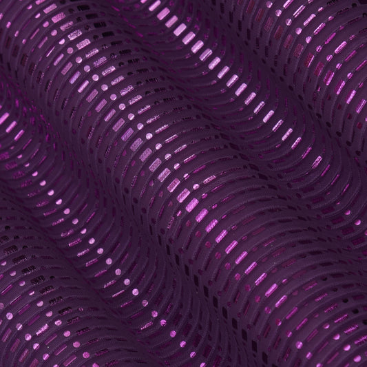 Purple Color Crush Satin Foil Fabric