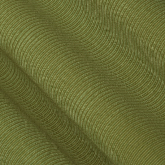 Olive Green Color Crush Satin Plain Fabric