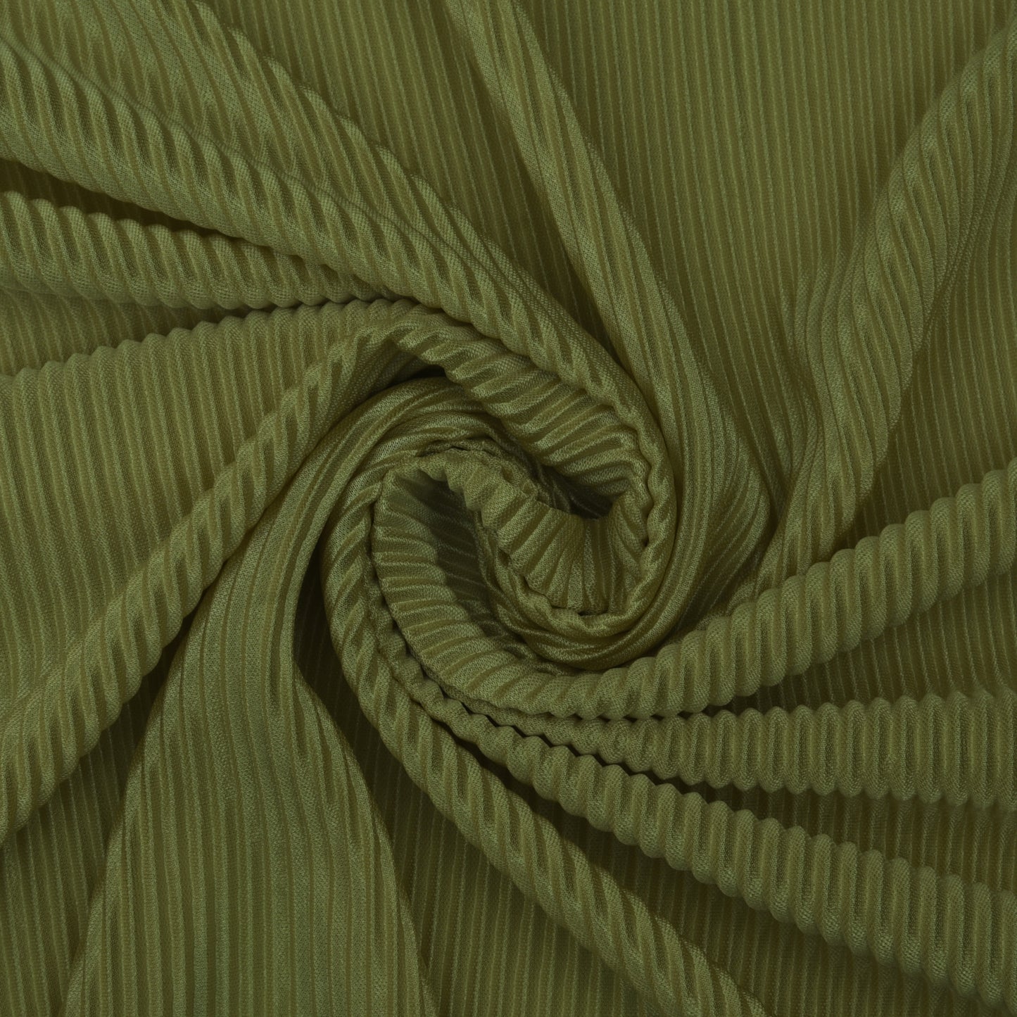 Olive Green Color Crush Satin Plain Fabric