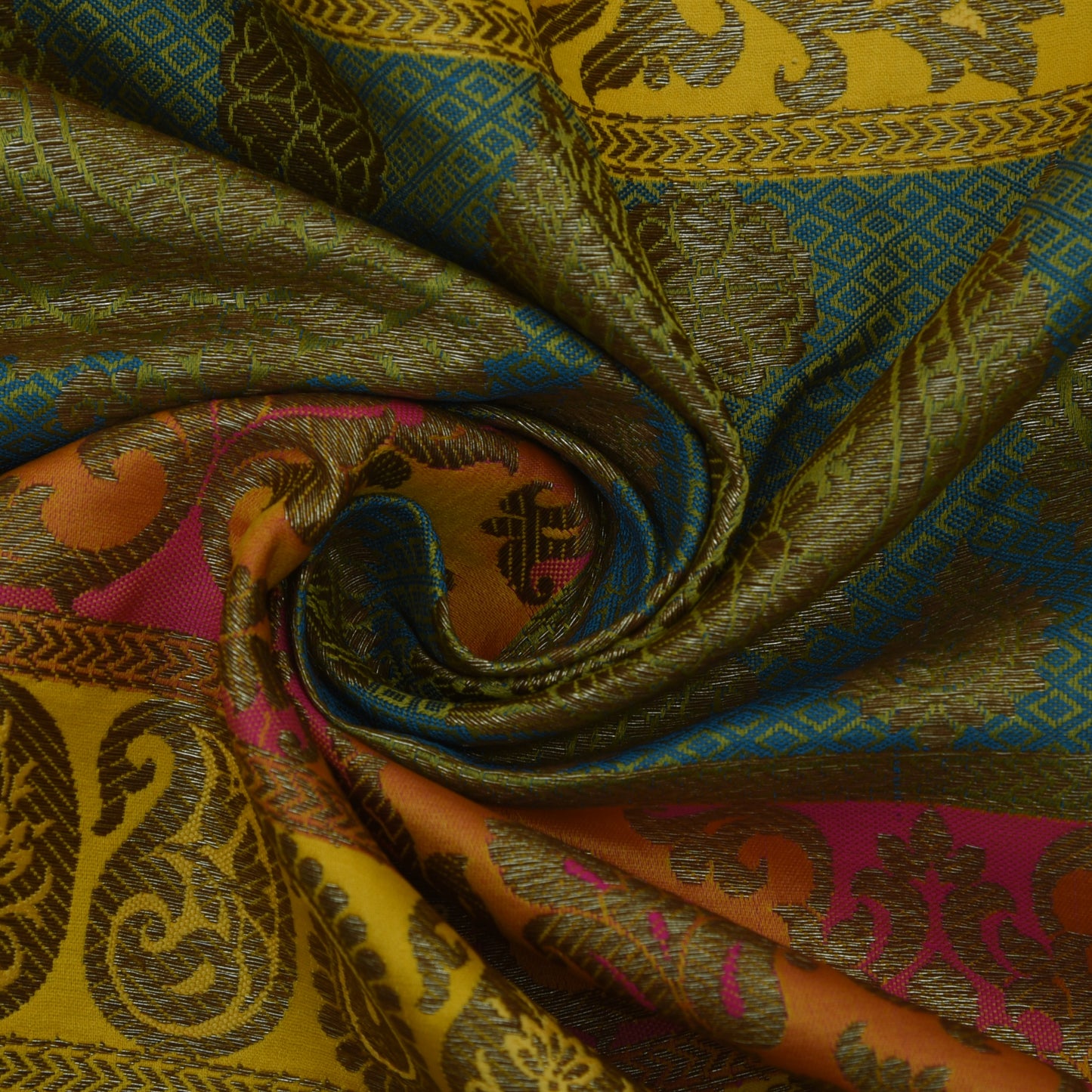 Multi Color Brocade Fabric