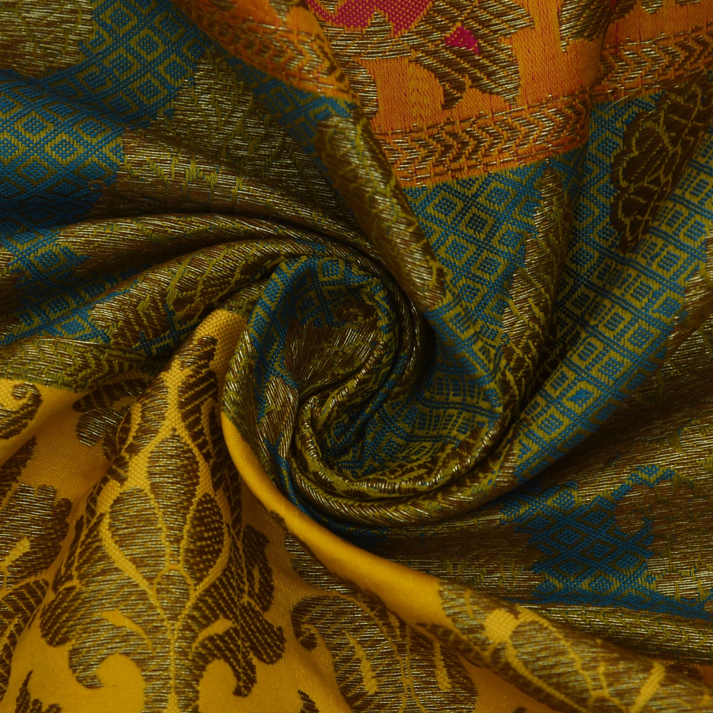 Multi Color Brocade Fabric