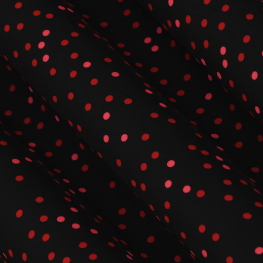 Black Color Armani Satin Print Fabric