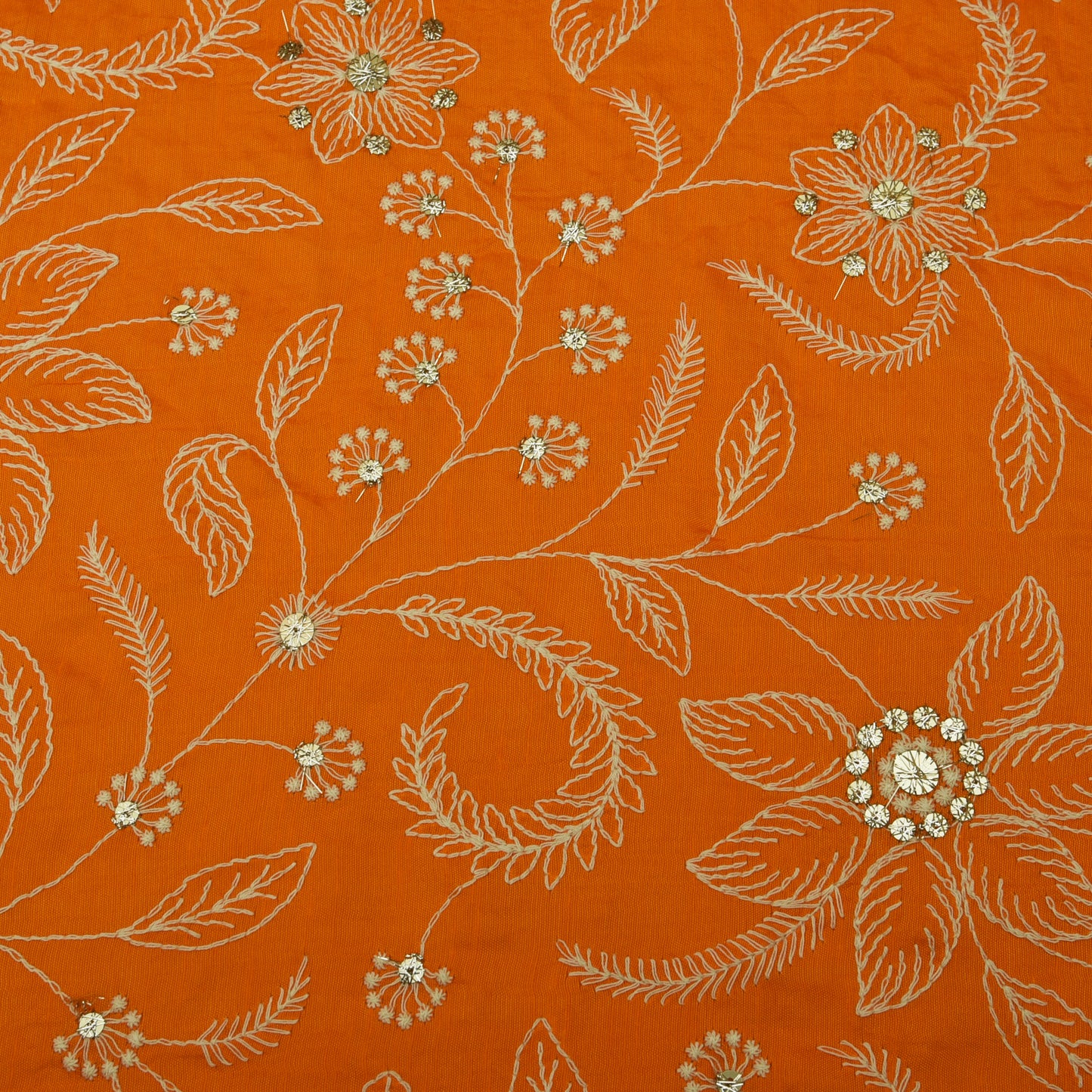 Slub Silk Embroidery Fabric