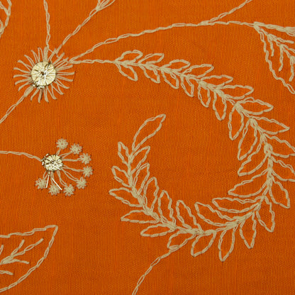 Slub Silk Embroidery Fabric