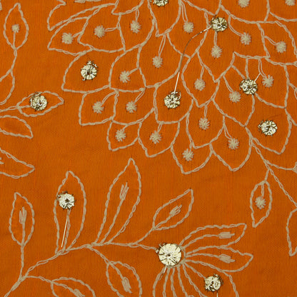 Slub Silk Embroidery Fabric