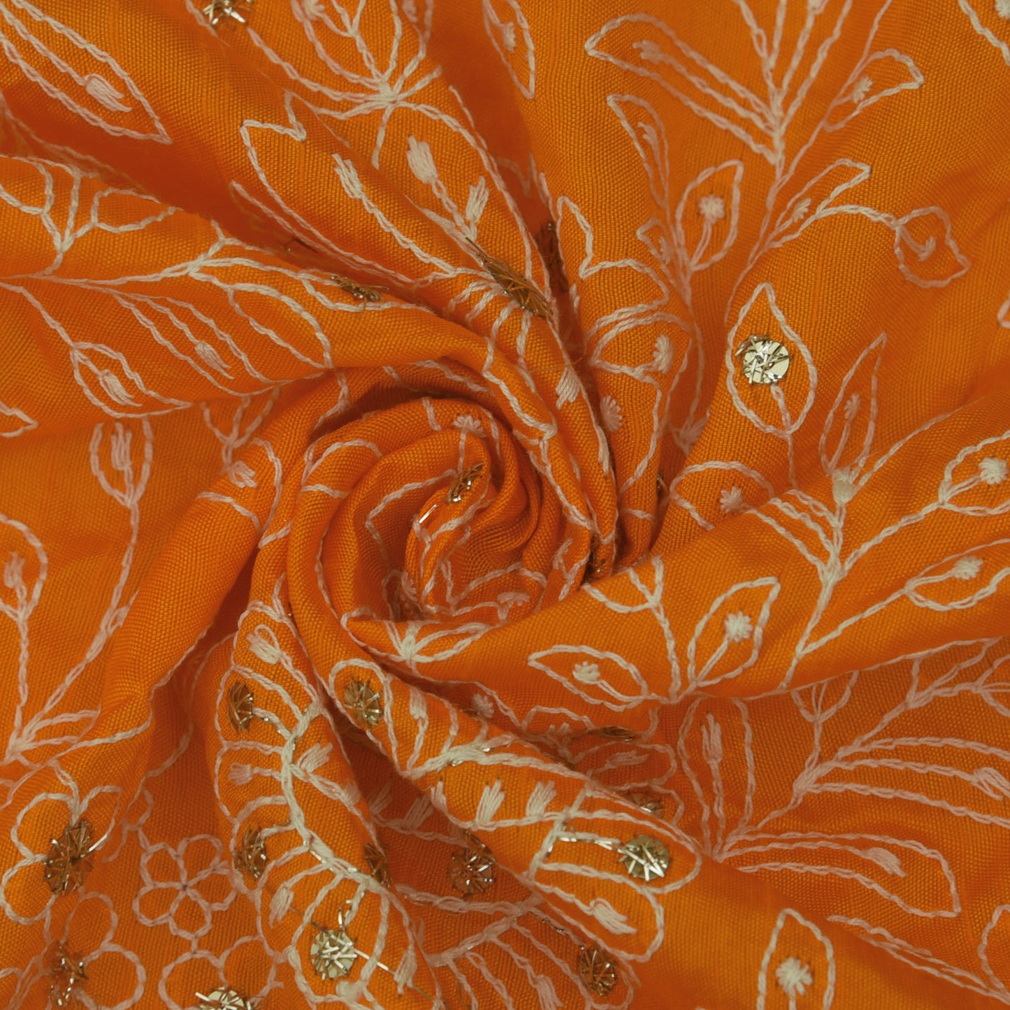 Slub Silk Embroidery Fabric