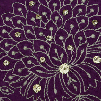 Slub Silk Embroidery Fabric