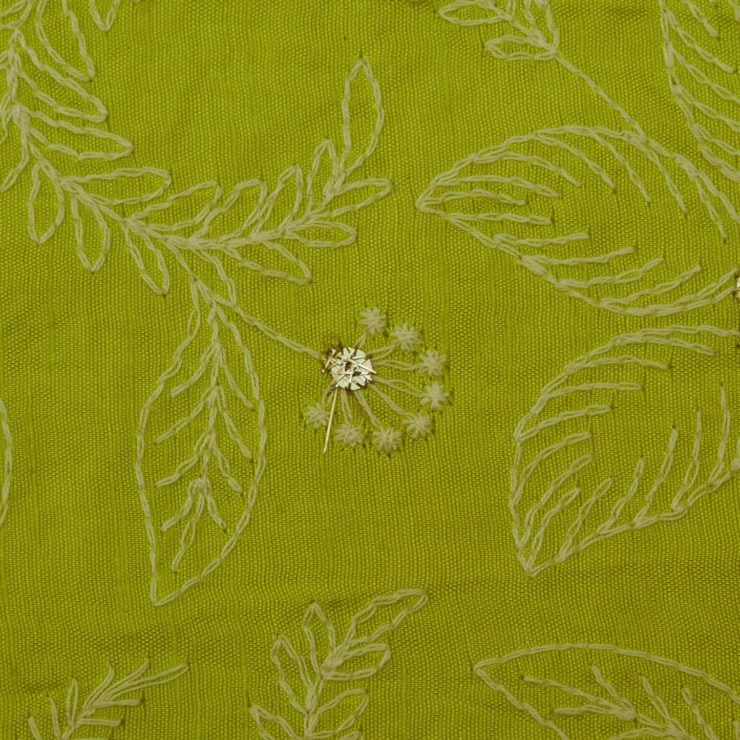 Slub Silk Embroidery Fabric