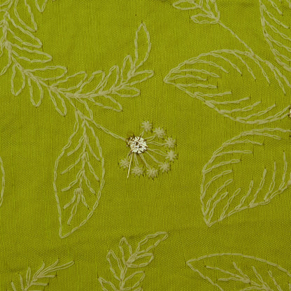 Slub Silk Embroidery Fabric