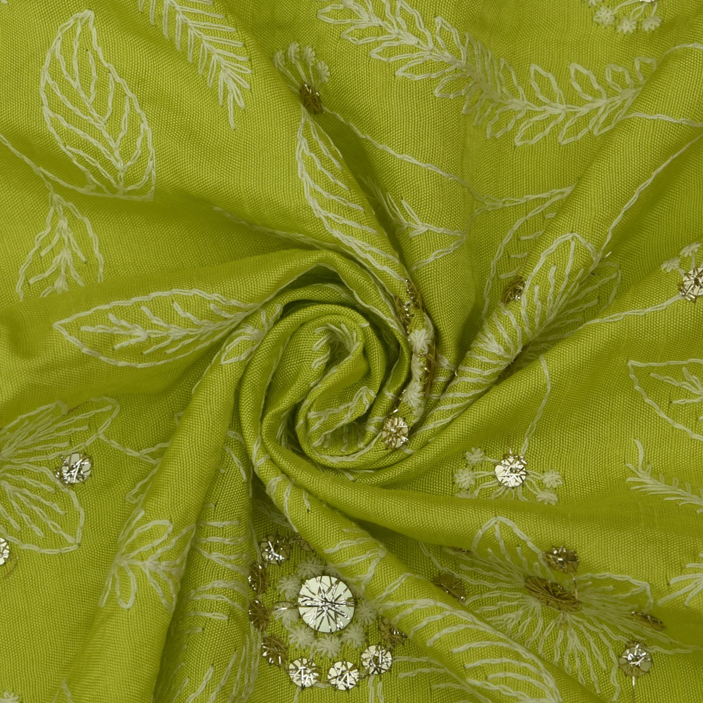 Slub Silk Embroidery Fabric