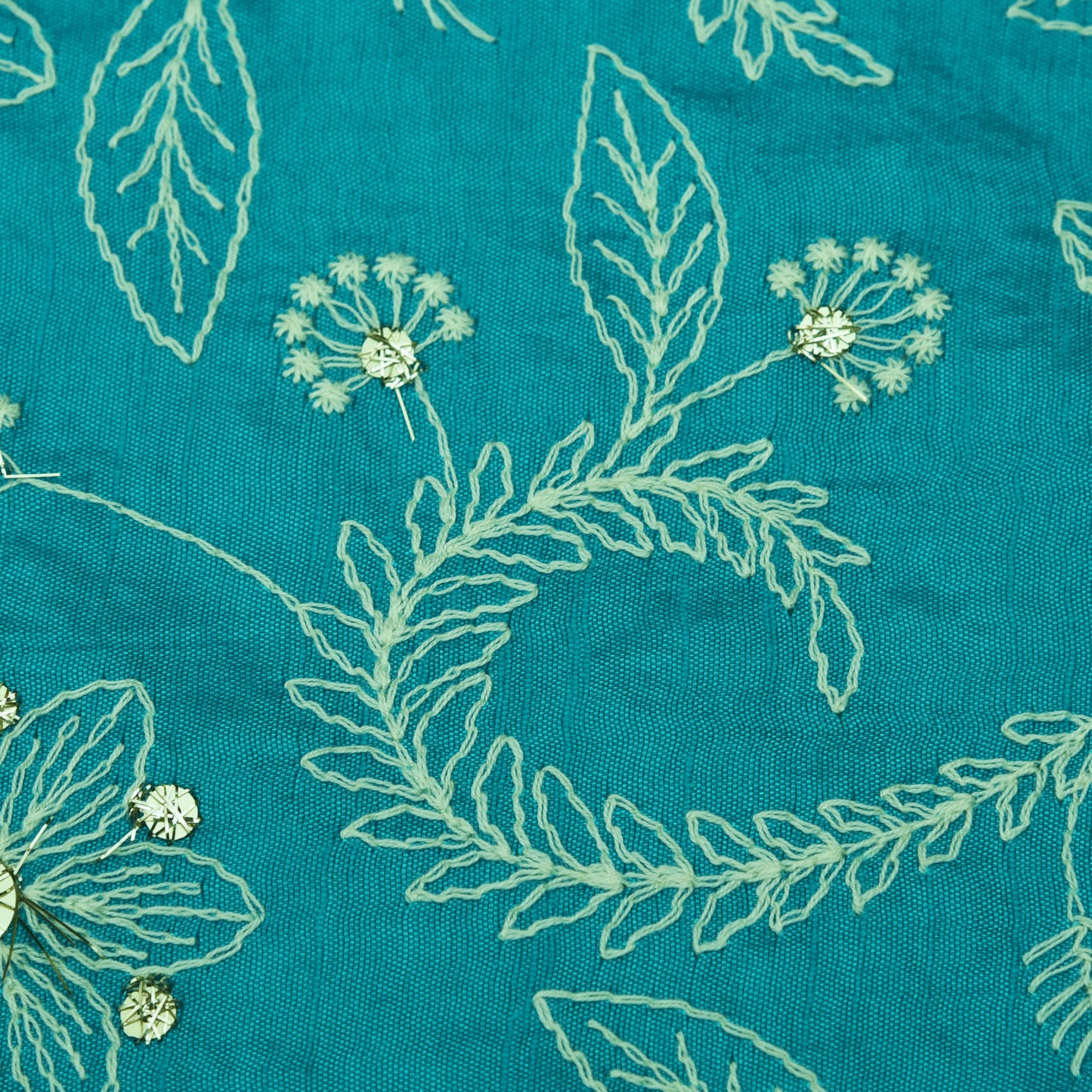 Slub Silk Embroidery Fabric