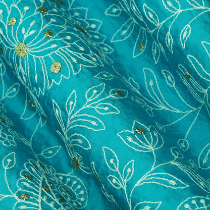 Slub Silk Embroidery Fabric