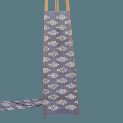 Lavender Color Chanderi Silk Embroidery Fabric