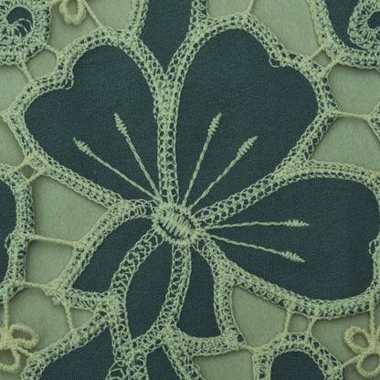 Grey Color Crepe Embroidery Fabric