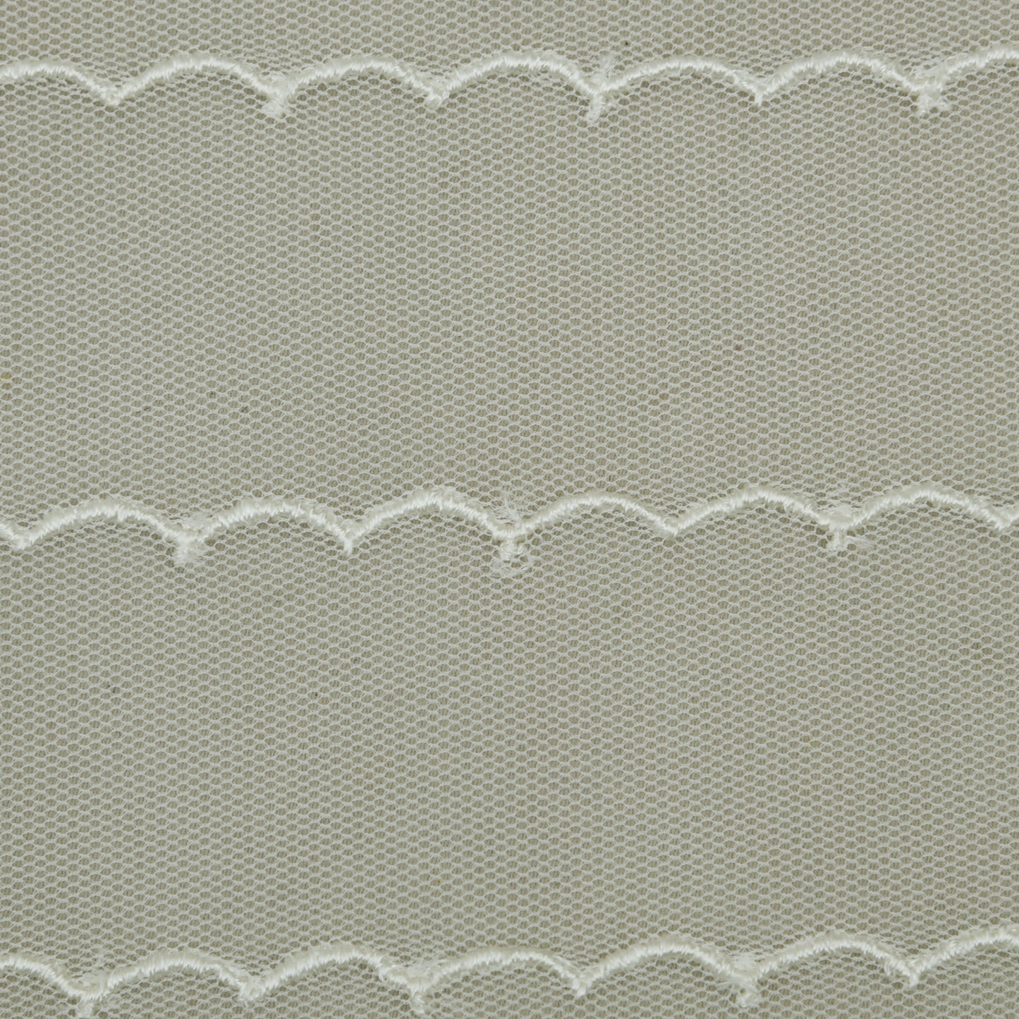 White Color Net Embroidery Fabric